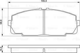 BOSCH 0 986 424 319 - Bremžu uzliku kompl., Disku bremzes autodraugiem.lv