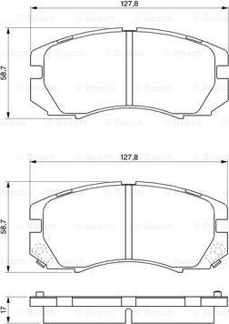 BOSCH 0 986 424 211 - Bremžu uzliku kompl., Disku bremzes autodraugiem.lv