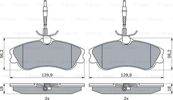 BOSCH 0 986 424 223 - Bremžu uzliku kompl., Disku bremzes autodraugiem.lv