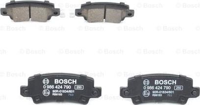 BOSCH 0 986 424 790 - Bremžu uzliku kompl., Disku bremzes autodraugiem.lv