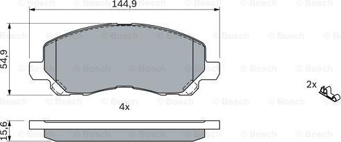 BOSCH 0 986 424 716 - Bremžu uzliku kompl., Disku bremzes autodraugiem.lv