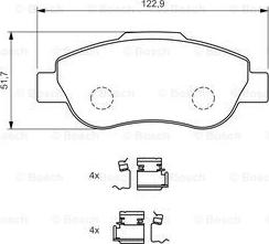 BOSCH 0 986 424 786 - Bremžu uzliku kompl., Disku bremzes autodraugiem.lv