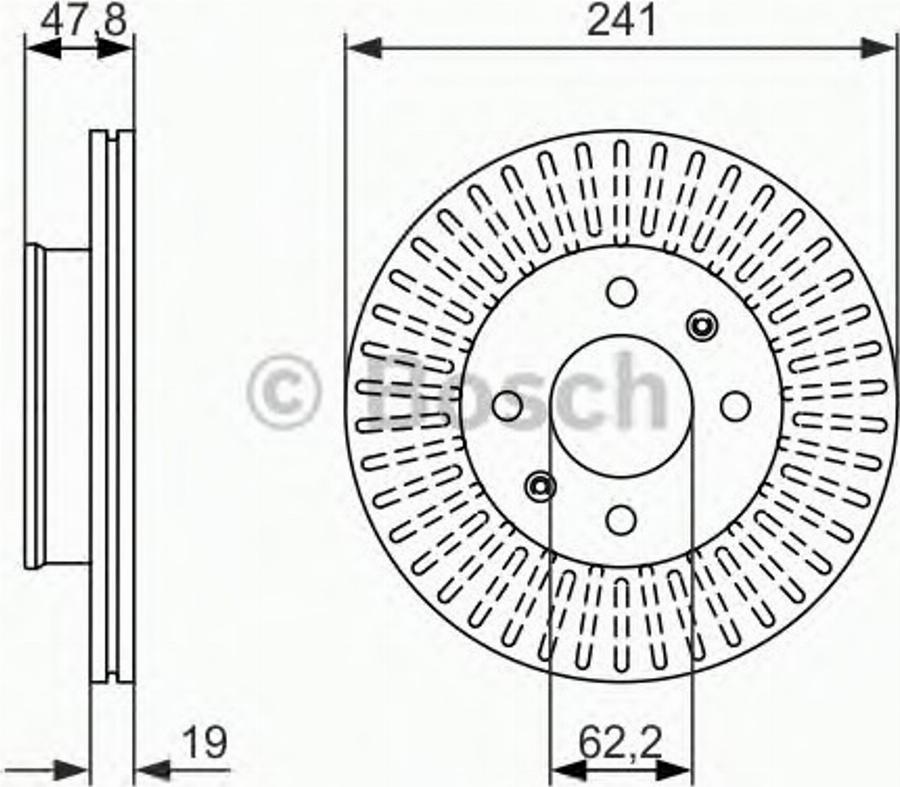 BOSCH 0 986 479 962 - Bremžu diski autodraugiem.lv