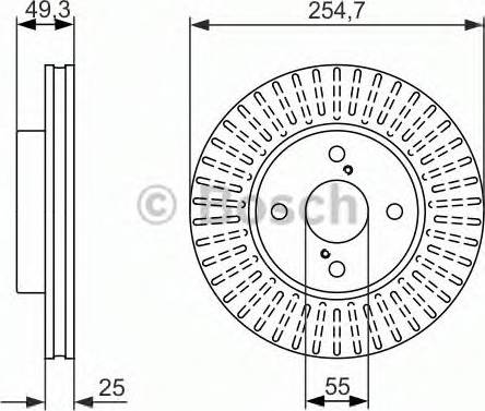 BOSCH 0 986 479 936 - Bremžu diski autodraugiem.lv