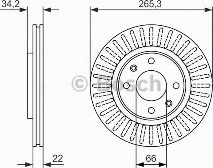 BOSCH 0 986 479 890 - Bremžu diski autodraugiem.lv