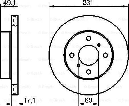 BOSCH 0 986 479 241 - Bremžu diski autodraugiem.lv