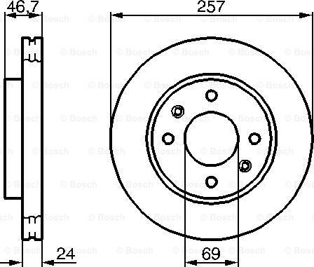 BOSCH 0 986 479 207 - Bremžu diski autodraugiem.lv