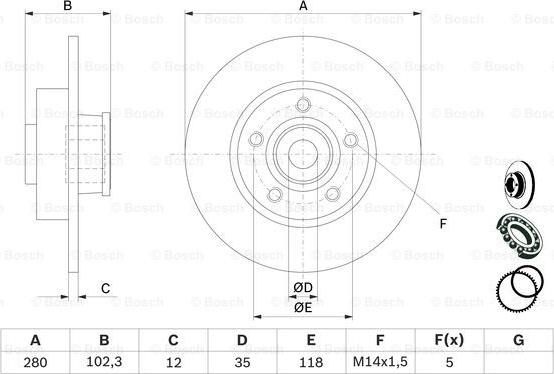 BOSCH 0 986 479 271 - Bremžu diski autodraugiem.lv