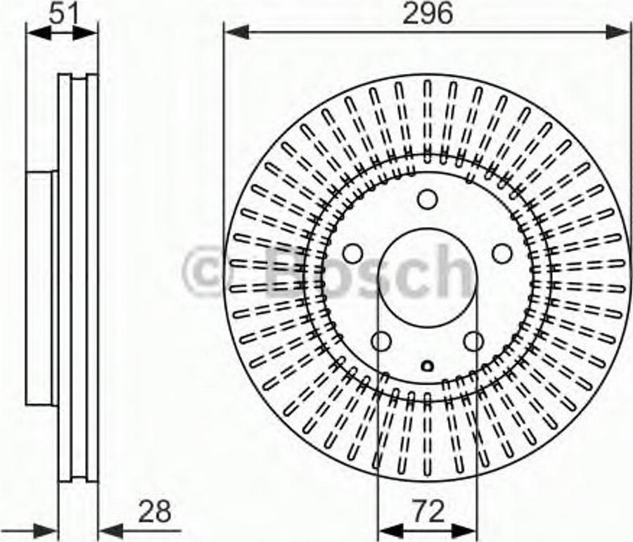 BOSCH 0 986 479 703 - Bremžu diski autodraugiem.lv