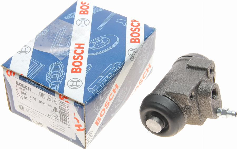 BOSCH 0 986 475 906 - Riteņa bremžu cilindrs autodraugiem.lv