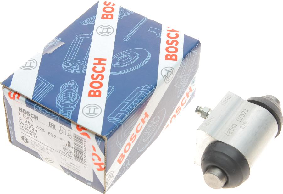 BOSCH 0 986 475 833 - Riteņa bremžu cilindrs autodraugiem.lv