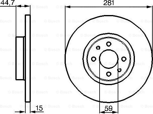 BOSCH 0 986 478 677 - Bremžu diski autodraugiem.lv