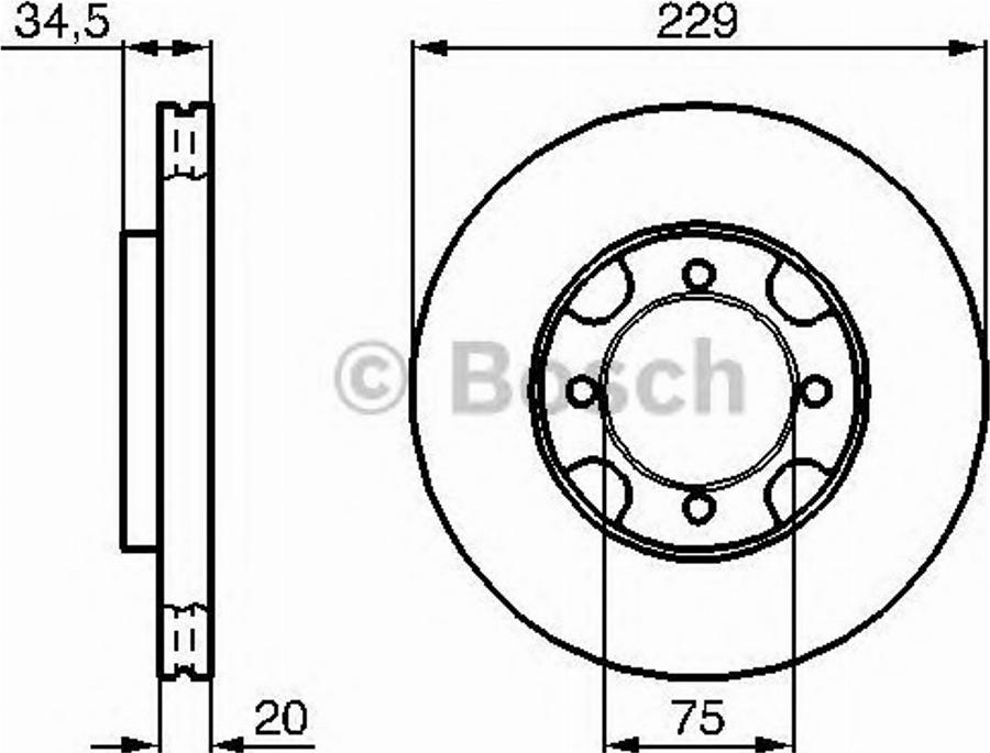 BOSCH 0 986 478 207 - Bremžu diski autodraugiem.lv