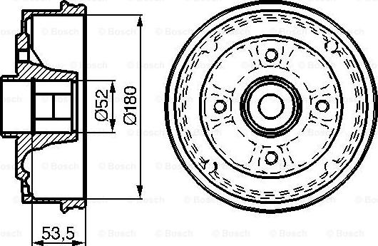 BOSCH 0 986 477 112 - Bremžu trumulis autodraugiem.lv