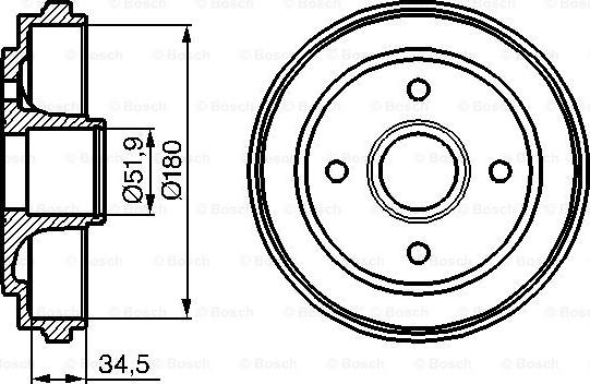 BOSCH 0 986 477 128 - Bremžu trumulis autodraugiem.lv