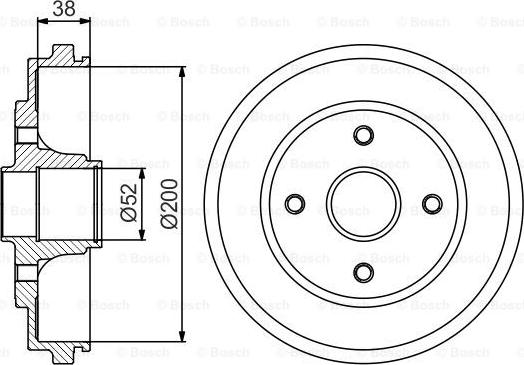 BOSCH 0 986 477 229 - Bremžu trumulis autodraugiem.lv