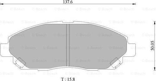 BOSCH 0 986 505 654 - Bremžu uzliku kompl., Disku bremzes autodraugiem.lv