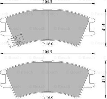 BOSCH 0 986 505 098 - Bremžu uzliku kompl., Disku bremzes autodraugiem.lv