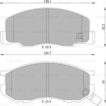 BOSCH 0 986 505 005 - Bremžu uzliku kompl., Disku bremzes autodraugiem.lv