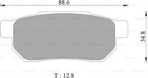 BOSCH 0 986 505 374 - Bremžu uzliku kompl., Disku bremzes autodraugiem.lv