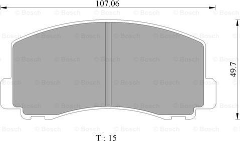 BOSCH 0 986 505 782 - Bremžu uzliku kompl., Disku bremzes autodraugiem.lv