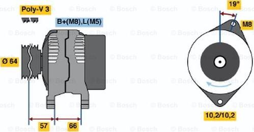 BOSCH 0 986 045 981 - Ģenerators autodraugiem.lv