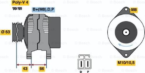 BOSCH 0 986 045 491 - Ģenerators autodraugiem.lv