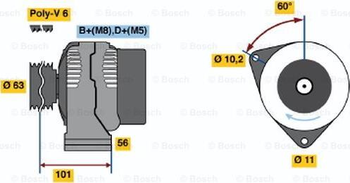 BOSCH 0 986 045 191 - Ģenerators autodraugiem.lv