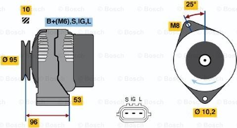 BOSCH 0 986 045 871 - Ģenerators autodraugiem.lv