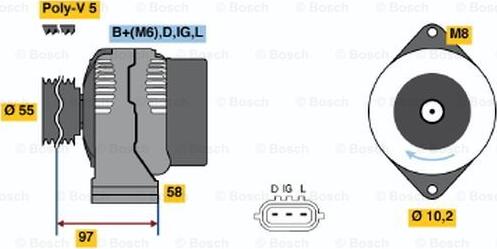 BOSCH 0 986 045 791 - Ģenerators autodraugiem.lv