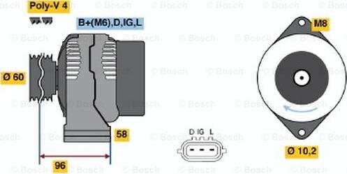 BOSCH 0 986 045 781 - Ģenerators autodraugiem.lv