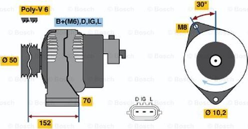 BOSCH 0 986 046 531 - Ģenerators autodraugiem.lv