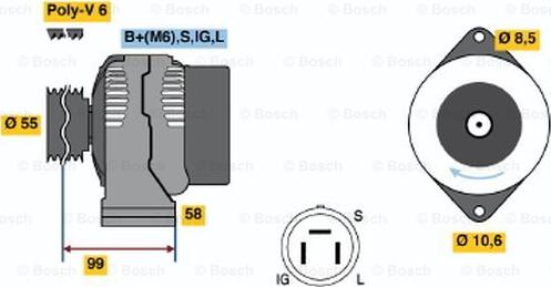 BOSCH 0 986 046 391 - Ģenerators autodraugiem.lv