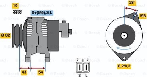 BOSCH 0 986 046 361 - Ģenerators autodraugiem.lv