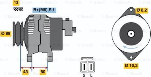 BOSCH 0 986 040 561 - Ģenerators autodraugiem.lv