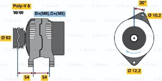 BOSCH 0 986 040 681 - Ģenerators autodraugiem.lv