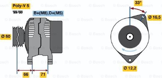 BOSCH 0 986 040 621 - Ģenerators autodraugiem.lv