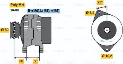 BOSCH 0 986 040 141 - Ģenerators autodraugiem.lv