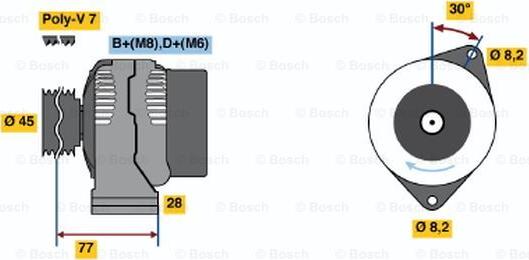 BOSCH 0 986 041 361 - Ģenerators autodraugiem.lv