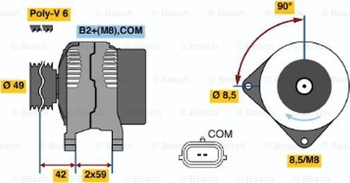 BOSCH 0 986 048 060 - Ģenerators autodraugiem.lv