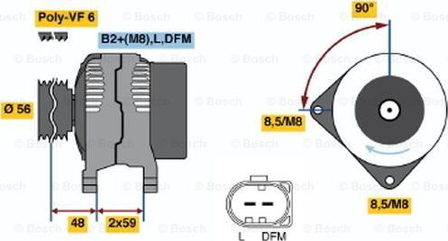 BOSCH 0 986 048 180 - Ģenerators autodraugiem.lv