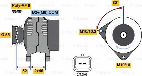 BOSCH 0 986 048 760 - Ģenerators autodraugiem.lv