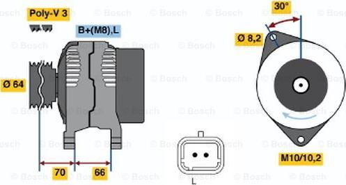 BOSCH 0 986 042 131 - Ģenerators autodraugiem.lv