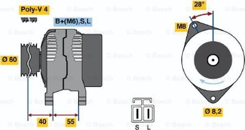 BOSCH 0 986 042 881 - Ģenerators autodraugiem.lv