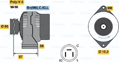 BOSCH 0 986 042 321 - Ģenerators autodraugiem.lv