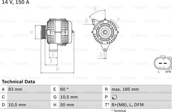 BOSCH 0 986 047 560 - Ģenerators autodraugiem.lv