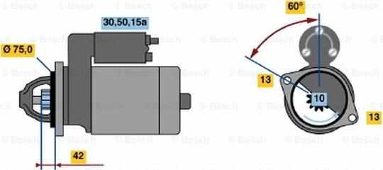 BOSCH 0 986 019 991 - Starteris autodraugiem.lv