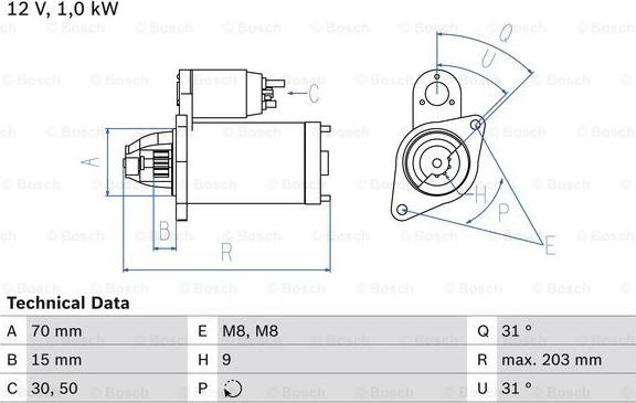 BOSCH 0 986 019 940 - Starteris autodraugiem.lv