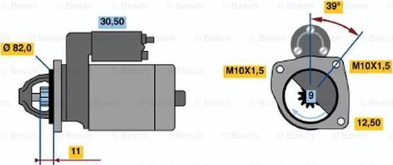 BOSCH 0 986 019 910 - Starteris autodraugiem.lv