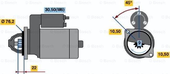 BOSCH 0 986 019 970 - Starteris autodraugiem.lv